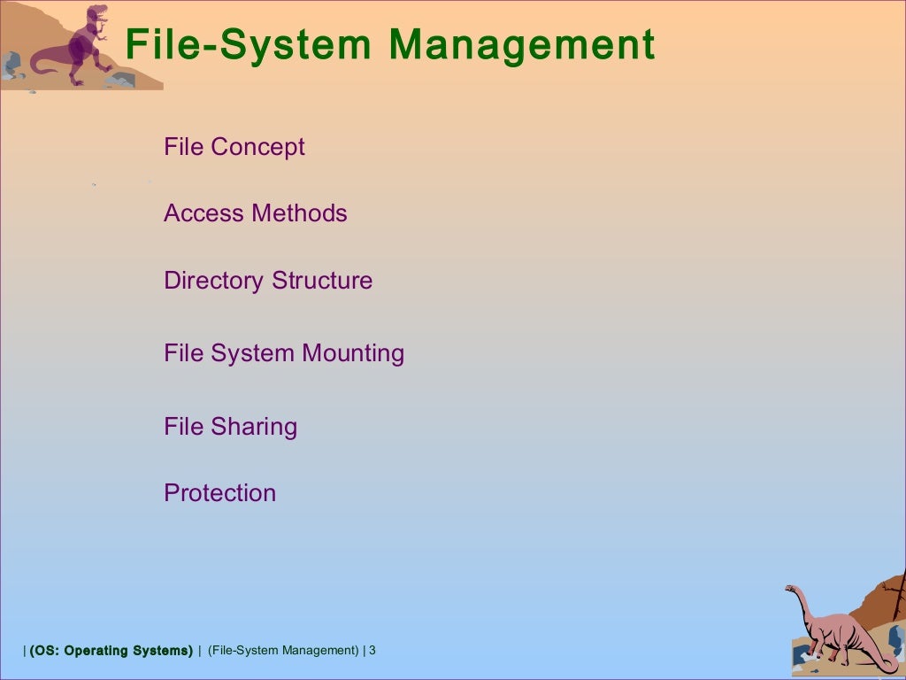8 0os filesystem management