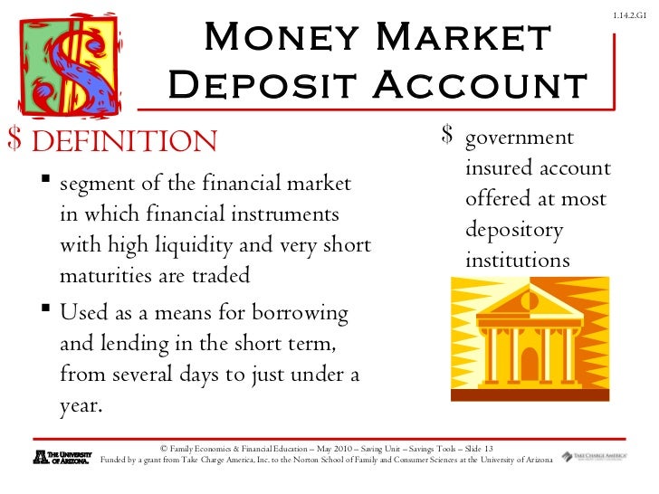 Deposited money meaning