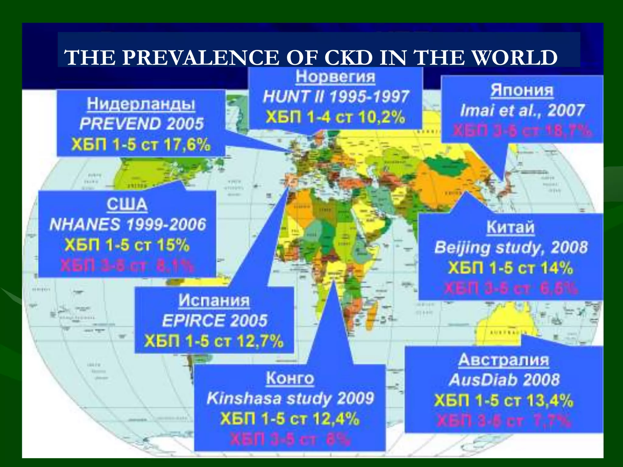 THE PREVALENCE OF CKD IN THE WORLD

 