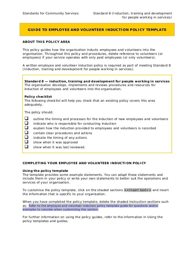 volunteer policy and procedures template Volunteer policy template pccc. Us.