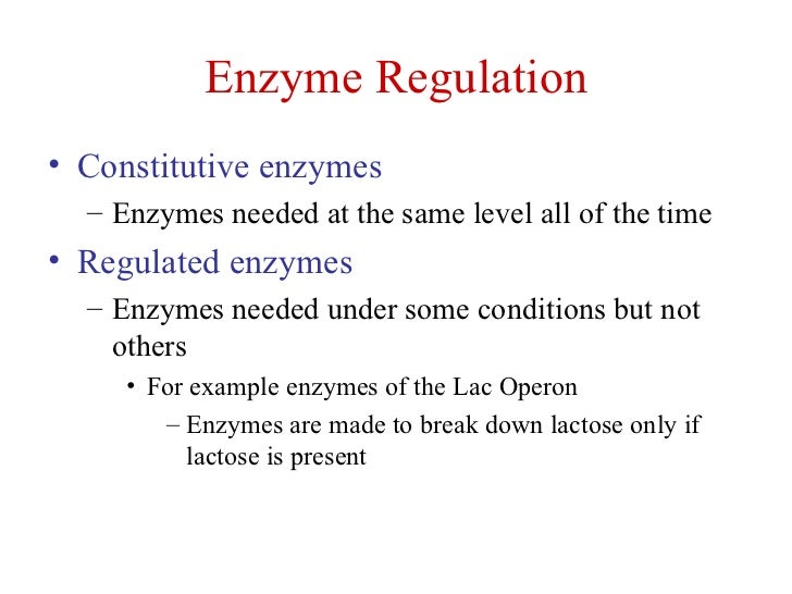 enzyme regulation