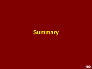100
Which method?
• Standard: To assess impact of
all IVs simultaneously
• Hierarchical: To test IVs in a
specific order (based on
hypotheses derived from theory)
• Stepwise: If the goal is accurate
statistical prediction from a large
# of variables - computer driven
 