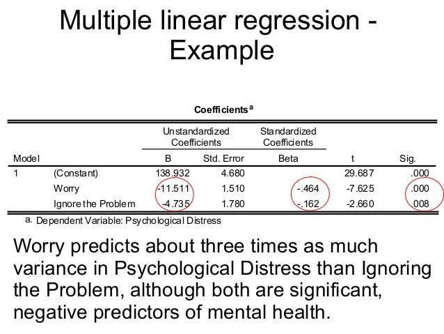 Multiple linear regression
