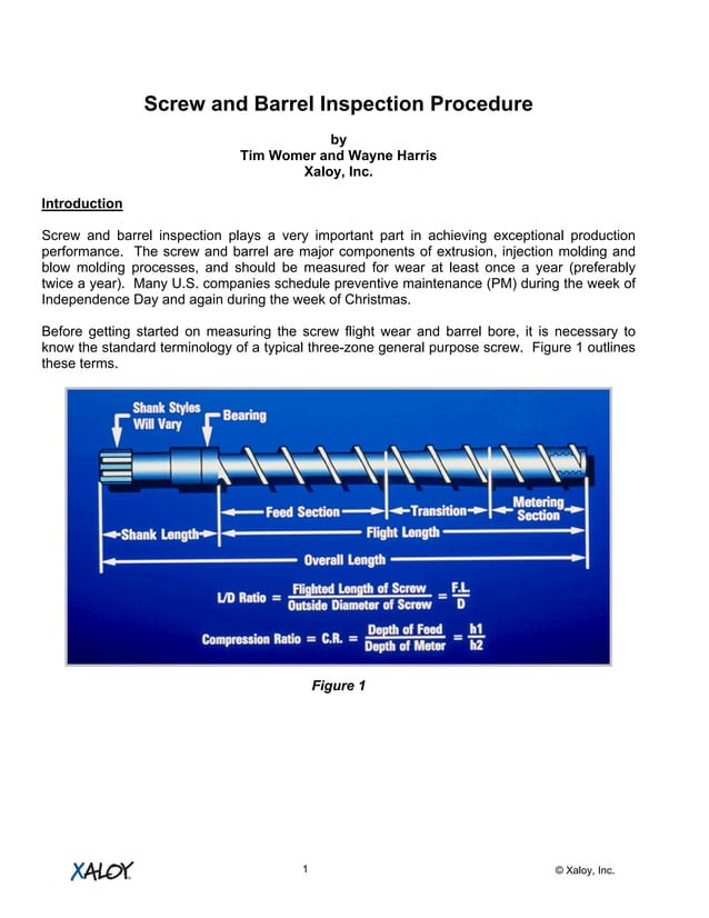 Screw and Barrel Inspection | PDF | Physics | Science