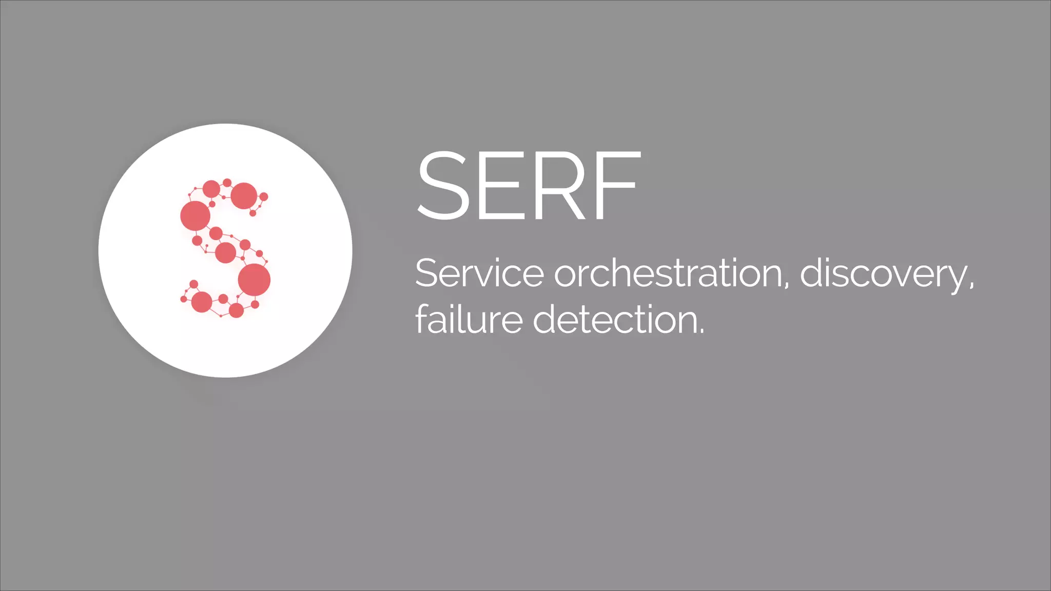 SERF
Service orchestration, discovery,
failure detection.

 