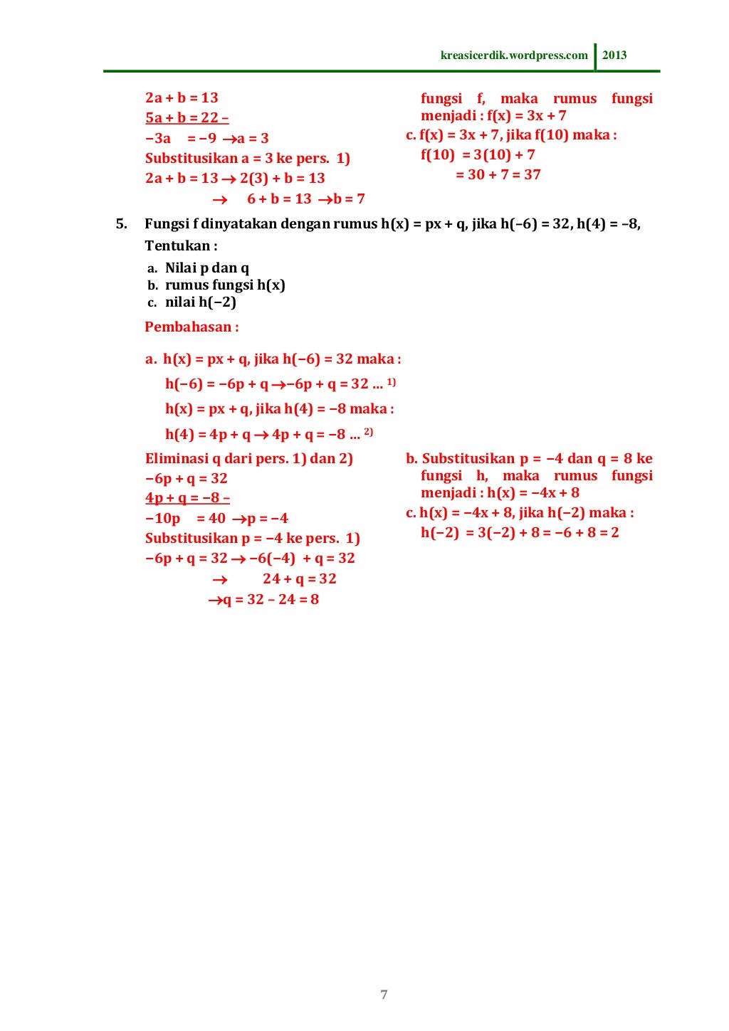 (8.3.1) soal dan pembahasan relasi fungsi, matematika sltp kelas 8