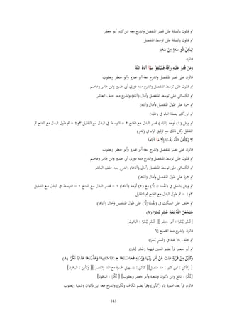 ‫ٍب قالوف بالصلة على قصر اؼبنفصل و ج معو ابن كثًن أبو جعفر‬
‫اندر‬
‫ٍب قالوف بالصلة على توسط اؼبنفصل‬
‫ٍِ‬
‫ِ‬
‫لِيُػ ْنفق ذُو سعة من سعتِه‬
‫ِْ‬
‫ََ ْ ََ‬
‫قالوف‬
‫َ َ ْ ِ َ َ ِ ِ ْ ْ ِ ْ ِ َّ َ‬
‫ومن قُدر علَْيه رزقُهُ فَػليُػ ْنفق ممآ آتَا ُ اللَّهُ‬
‫قالوف على قصر اؼبنفصل و ج معو أبو عمرو وأبو جعفر ويعقوب‬
‫اندر‬
‫ٍب قالوف على توسط اؼبنفصل و ج معو دوري أيب عمرو وابن عامر وعاصم‬
‫اندر‬
‫ٍب الكسائي على توسط اؼبنفصل وأماؿ (آتاه) و ج معو خلف العاشر‬
‫اندر‬
‫ٍب ضبزة على طوؿ اؼبنفصل وأماؿ (آتاه)‬
‫ٍب ابن كثًن بصلة اؽباء ُب (عليو)‬
‫ٍب ورش (ٗ) أوجو (آتاه ) قصر البدؿ مع الفتح ٕ - التوسط ُب البدؿ مع التقليل ٖوٗ - ٍب طوؿ البدؿ مع الفتح ٍب‬
‫التقليل كل ذلك مع ترقيق الراء ُب (قدر)‬
‫و‬
‫َل يُكلّْف اللَّهُ نَػفسا إَِل مآ آتَاها‬
‫َ َ ُ‬
‫ْ ً َّ َ َ َ‬

‫قالوف على قصر اؼبنفصل و ج معو أبو عمرو وأبو جعفر ويعقوب‬
‫اندر‬
‫ٍب قالوف على توسط اؼبنفصل و ج معو دوري أيب عمرو وابن عامر وعاصم‬
‫اندر‬
‫ٍب الكسائي على توسط اؼبنفصل وأماؿ (آتاىا) و ج معو خلف العاشر‬
‫اندر‬

‫ٍب ضبزة على طوؿ اؼبنفصل وأماؿ (آتاىا)‬
‫ْ ِ َّ‬
‫ٍب ورش بالنقل ُب (نػَفسا ف اَِل) مع (ٗ) أوجو (آتاىا) ٔ - قصػر البػدؿ مػع الفػتح ٕ - التوسػط ُب البػدؿ مػع التقليػل‬
‫َ‬
‫ٖوٗ - ٍب طوؿ البدؿ مع الفتح ٍب التقليل‬
‫ْ َّ‬
‫ٍب خلف على السكت ُب (نػَفسا إَِل) على طوؿ اؼبنفصل وأماؿ (آتاىا)‬
‫ً‬

‫سيَجعل اللَّهُ بَػعد ُسر يُسرا (ٚ)‬
‫ْ َ ع ْ ٍ ًْ‬
‫َ َْ ُ‬

‫ٍ‬
‫[عسر يُسرا : أبو جعفر ][ عسر يُسرا : الباقوف]‬
‫ُ ْ ًْ‬
‫ُُ ُ‬
‫قالوف و ج معو اعبميع إَل‬
‫اندر‬

‫ٍ‬
‫ٍب خلف بال غنة ُب (عسر يُسرا)‬
‫ُ ْ ًْ‬
‫ٍب أبو جعفر قرأ بضم السٌن فيهما (عسر يُسرا)‬
‫ُُ ُ‬
‫ِ‬
‫ِ‬
‫ِ‬
‫ِ‬
‫ٍ‬
‫َكأَيّْن من قَػريَة عتَت عن أَمر ربّْػها ورسلِه فَحاس ْبػنَاها حسابًا شديدا وعذبْػنَاها عذابًا نُكرا (ٛ)‬
‫وَ ْ ْ ْ َ ْ َ ْ ْ ِ َ َ َ ُ ُ َ َ َ َ َ ً َ َ َّ َ َ َ ْ ً‬
‫[ كآئن : ابن كثًن : مد متصل][ كآئن : بتسهيل اؽبمزة مع اؼبد والقصر ][ كأين : الباقوف]‬
‫و‬
‫و‬
‫[نُكرا : نافع وابن ذكواف وشعبة وأبو جعفر ويعقوب] [ نُكرا : الباقوف]‬
‫ْ‬
‫ُ‬
‫قالوف قرأ بعد اؽبمزة ياء (كأين) وقرأ بضم الكاؼ (نُكرا) و ج معو ابن ذكواف وشعبة ويعقوب‬
‫ُ اندر‬
‫341‬

 
