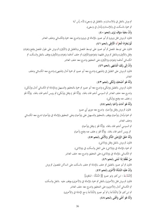 ‫ِ‬
‫ٍب ورش بالنقل ُب (لالنساف) و بالتقليل ُب (سعى) ْلنو رأس آية‬
‫ٍب ضبزة بالسكت ُب (لإلنساف) وأماؿ ُب (سعى).‬
‫وأَف سعيَهُ سوؼ يُػرى (لنجم:ٓٗ)‬
‫َ َّ َ ْ َ ْ َ َ‬

‫قالوف ٍب ورش قلل (يرى) ٍب أبو عمرو باإلمالة ُب (يرى) و ج معو ضبزة والكسائي وخلف العاشر‬
‫اندر‬

‫ثُم يُجزا ُ الْجزآء اَِوفَى (لنجم:ٔٗ)‬
‫َّ ْ َ َ َ َ ْ ْ‬

‫قالوف على توسط اؼبتصل ٍب أبو عمرو على توسط اؼبتصل وبالتقليل ُب (اْلوَب) ٍب ورش على طوؿ اؼبتصل وفتح (هبزاه)‬
‫وقلل (اْلوَب) وبالنقل ٍب ورش قللهما (هبزاه)و(اْلوَب) ٍب خلف أماؽبما (هبزاه) و(اْلوَب) ووقف بالنقل والسكت ٍب‬
‫الكسائي أماؽبما (هبزاه) و(اْلوَب) على التحقيق و ج معو خلف العاشر‬
‫اندر‬
‫وأَف إِلَى ربّْك الْم ْنتَػهى (لنجم:ٕٗ)‬
‫َ َّ َ َ ُ َ‬

‫قالوف ٍب ورش على التقليل ُب (اؼبنتهى) و ج معو أبو عمرو ٍب ضبزة أماؿ (اؼبنتهى) و ج معو الكسائي وخلف‬
‫اندر‬
‫اندر‬
‫العاشر‬
‫وأَنَّهُ هو أَضحك وأَبْكى (لنجم:ٖٗ)‬
‫َ َُ ْ َ َ َ َ‬

‫قالوف ٍب ورش بالتقليل (وابكى) و ج معو أبو عمرو ٍب ضبزة بالتحقيق والتسهيل وباإلمالة ٍب الكسائي أماؿ (وأبكى)‬
‫اندر‬
‫و ج معو خلف العاشر ٍب السوسي أدغم اؽباء باؽباء (وأَنَّوُ ىو ) وقلل (وأبكى) ٍب رويس أدغم اؽباء باؽباء (وأَنَّوُ ىو‬
‫اندر‬
‫َ َُ‬
‫َ َُ‬
‫) خبلف عنو وفتح (وأبكى)‬
‫وأَنَّهُ هو أَمات وأَحيَا (لنجم:ٗٗ)‬
‫َ َُ َ َ َ ْ‬

‫قالوف ٍب ورش وقلل (وأحيا) و ج معو دوري أيب عمرو‬
‫اندر‬
‫ٍب ضبزة وأماؿ (وأحيا) ووقف بالتحقيق والتسهيل على (وأحيا) وعلى التحقيق واإلمالة ُب (وأحيا) ج معو الكسائي‬
‫اندر‬
‫وخلف العاشر‬
‫ٍب السوسي أدغم اؽباء باؽباء (وأَنَّوُ ىو ) وقلل (وأحيا)‬
‫َ َُ‬
‫ٍب رويس أدغم اؽباء باؽباء (وأَنَّوُ ىو ) خبلف عنو وفتح (أحيا)‬
‫َ َُ‬
‫وأَنَّهُ خلَق الزوج ْين الذكر واُِنْػثَى (لنجم:٘ٗ)‬
‫َ َ َ َّ ْ َ ِ َّ َ َ َ ْ‬
‫قالوف ٍب ورش بالنقل وقلل (واَلنثى)‬
‫ٍب ضبزة باإلمالة ُب (واَلنثى) على النقل والسكت ُب (واَلنثى)‬
‫ٍب الكسائي باإلمالة ُب (واَلنثى) على التحقيق و ج معو خلف العاشر‬
‫اندر‬
‫ِ ٍَ‬
‫من نُيْفة إِذَا تُمنَى (لنجم:ٙٗ)‬
‫ْ‬
‫ْ‬
‫قالوف ٍب أبو عمرو بالتقليل ٍب خلف باإلمالة ٍب خلف بالسكت على الساكن اؼبفصوؿ ٍب ورش‬
‫َّ َ ِ‬
‫وأَف علَْيه النَّشأَة اُِخرى (لنجم:ٚٗ)‬
‫َ‬
‫ْ َ ْ َْ‬

‫[النَّشآءةَ : ابن كثًن وابو عمرو ][ النَّشأَةَ : الباقوف]‬
‫ْ‬
‫ْ‬
‫قالوف ٍب ورش قلل (اْلخرى) بالنقل ٍب ضبزة باإلمالة ُب (اْلخرى) ووقف عليو بالنقل والسكت‬
‫ٍب الكسائي أماؿ (اْلخرى) على التحقيق و ج معو حلف العاشر‬
‫اندر‬
‫ٍب ابن كثًن قرأ (النَّشآءةَ ) ٍب أبو عمرو (النَّشآءةَ ( مع اإلمالة ُب (اْلخرى)‬
‫ْ‬
‫ْ‬
‫وأَنَّهُ هو أَغنَى وأَقْنَى (لنجم:ٛٗ)‬
‫َ َُ ْ َ ػ‬
‫63‬

 