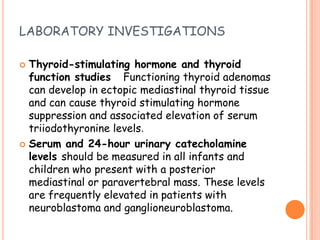 mediastinal tumors   investigations Slide 25