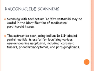 mediastinal tumors   investigations Slide 28
