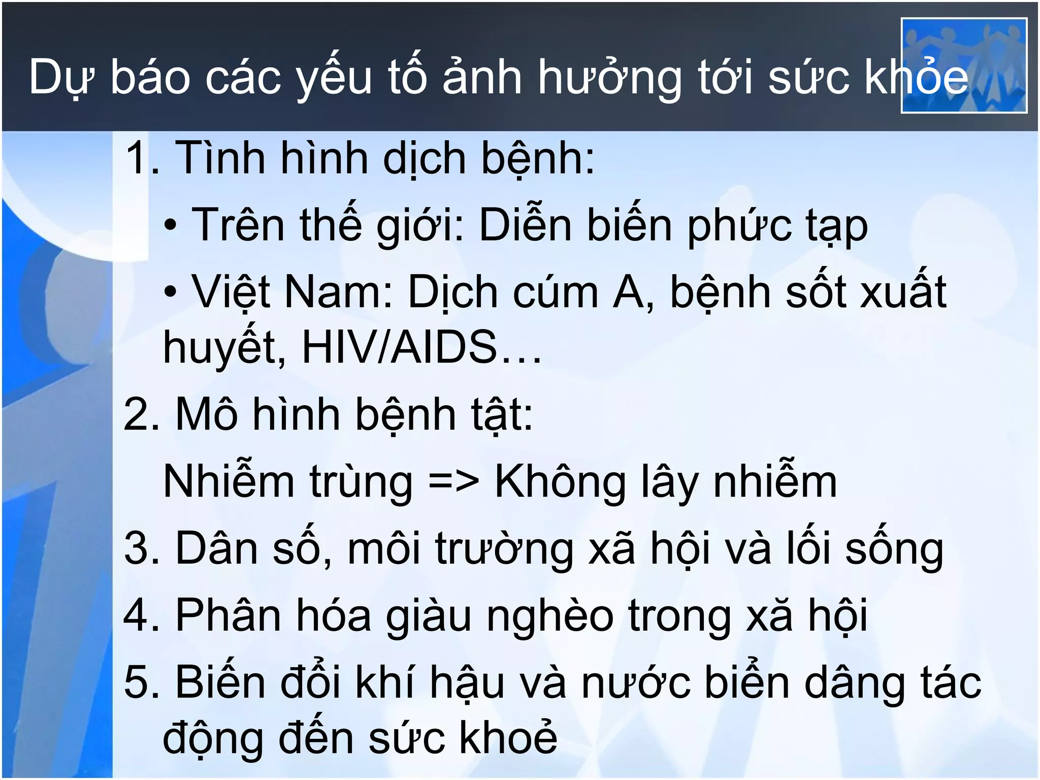 Đánh giá mô hình bệnh tật Thực trạng nguồn nhân lực và Sự hài lòng của