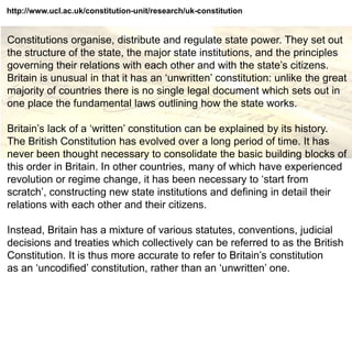 8. strengths of a uk constitution | PPTX
