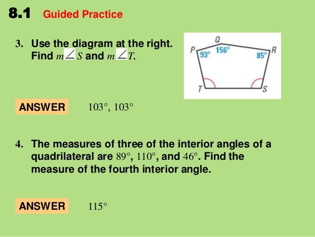 8 1 Find Angle Measures In Polygons