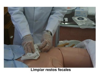Limpiar restos fecales