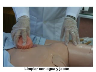 Limpiar con agua y jabón