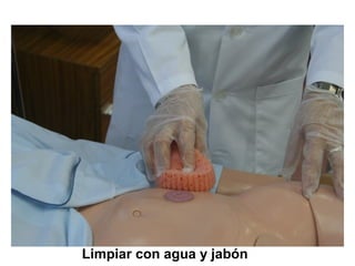 Limpiar con agua y jabón