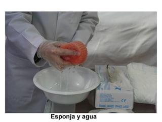 Esponja y agua