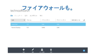 ファイアウォールも。

 
