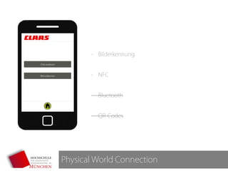 Physical World Connection
- Bilderkennung
- NFC
- Bluetooth
- QR-Codes
 