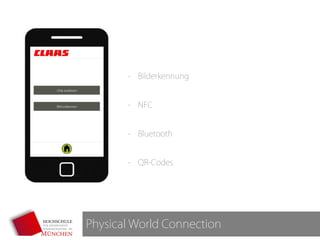 Physical World Connection
- Bilderkennung
- NFC
- Bluetooth
- QR-Codes
 