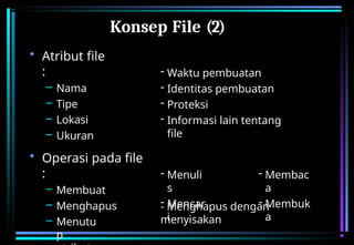 A file is a collection of related information stored in secondary ...