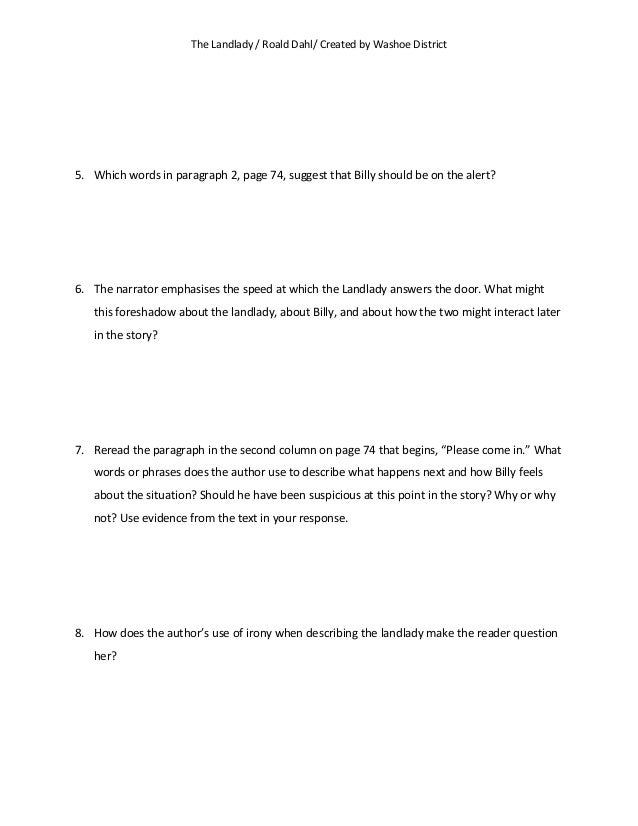 8 Landlady Lesson 1 8 Landlady Lesson 1