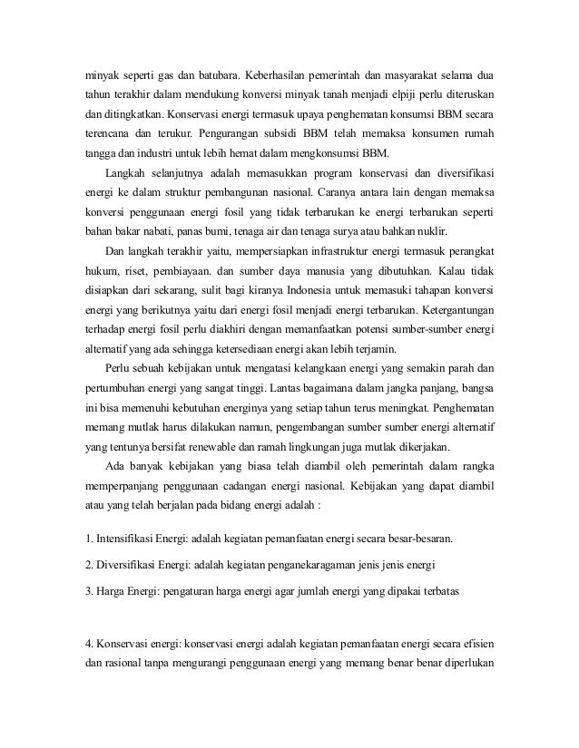 Paper Pertumbuhan Penggunaan Energi, Konservasi Energi 