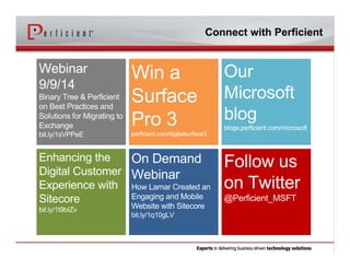 Connect with Perficient 
