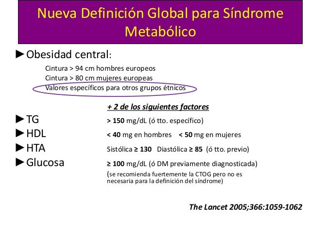 Síndrome metabólico - Identificación clínica: Lo hacemos Síndrome metabólico - Identificación clínica: Lo hacemos