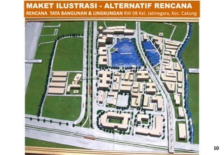 MAKET ILUSTRASI - ALTERNATIF RENCANA RENCANA TATA BANGUNAN & LINGKUNGAN RW 08 Kel. Jatinegara, Kec. Cakung 
10  