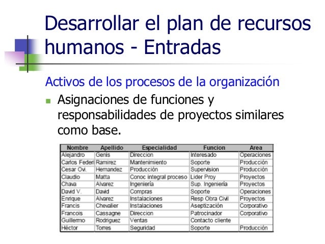 8. gestión de los recursos humanos del proyecto
