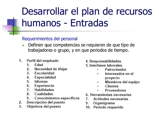 8. gestión de los recursos humanos del proyecto