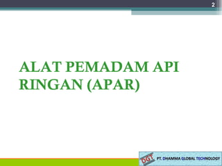 ALAT PEMADAM API
RINGAN (APAR)
2
 