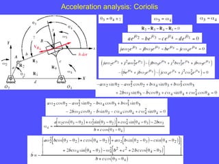 Acceleration analysis: Coriolis
 