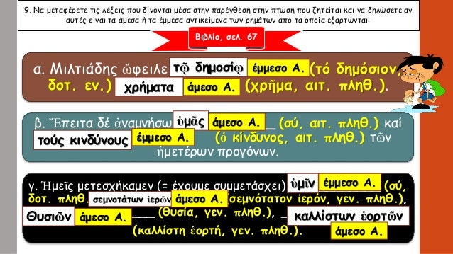 Το άμεÏο και ÎμμεÏο ÎνÏικείμενο, ενÏÏηÏα 8 ÎÏÏαίÏν ÎÎ ÎÏ
μναÏίοÏ
.