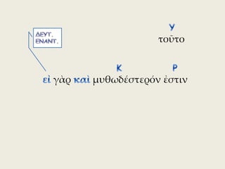 γὰρ μυθωδέστερόν ἐστιν
τοῦτο
 