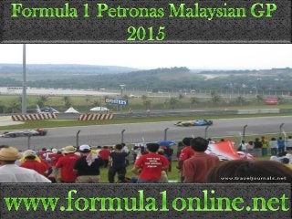 WATCH Formula 1 Petronas Malaysian Grand Prix Online
