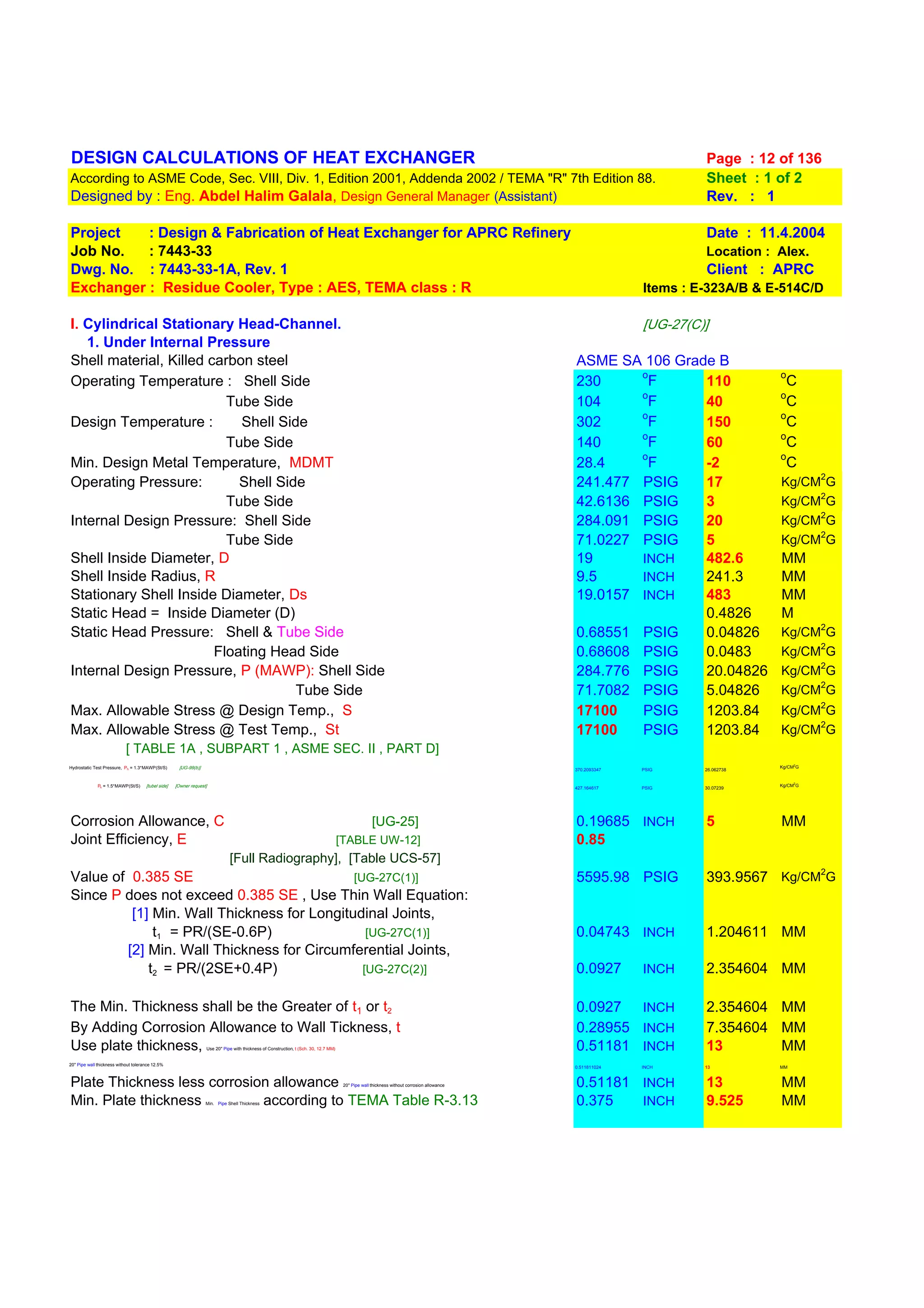 Heat_exchanger_mechanical_design_calculations_per_asme_& tema by abdel ...