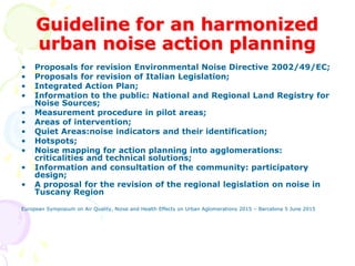 Noise reduction strategies and results in the city of Firenze by ...