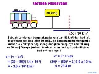Kelajuan km/j formula Penukar Kilometer