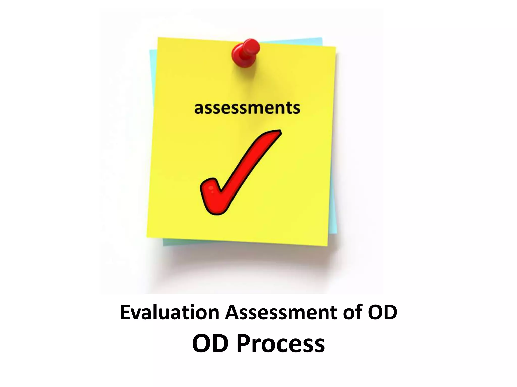 Evaluation Assessment of OD
OD Process