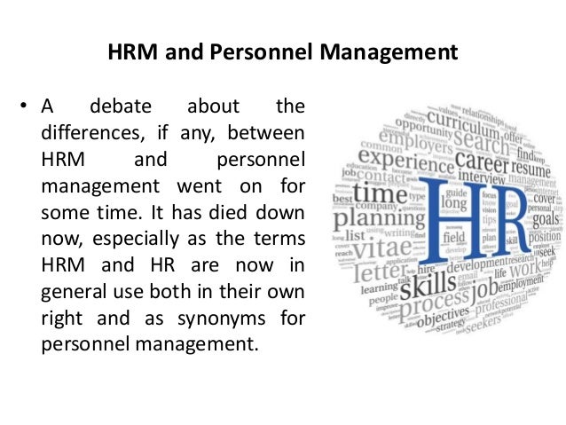 human resource management and personnel management human resource management and personnel management