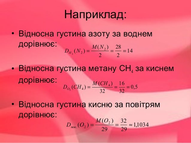 Відносна густина газів