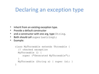 Exceptions and Inheritance