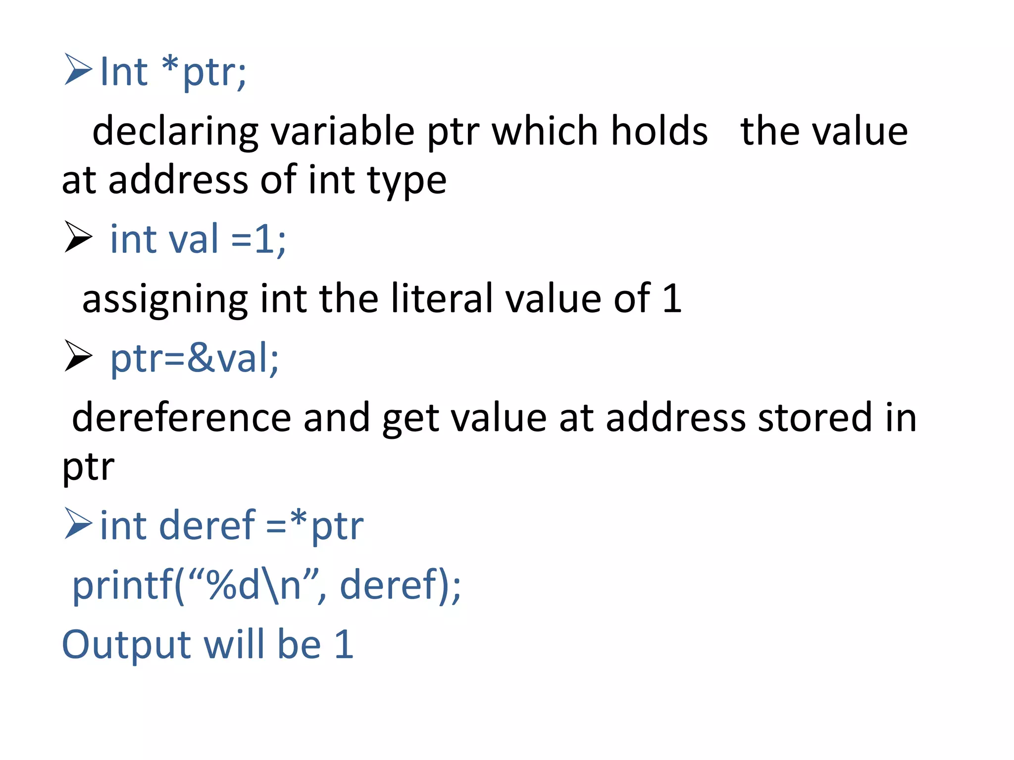 Pointers in C Programming | PPT
