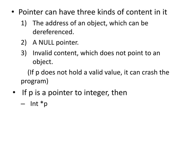 Pointers in C Programming | PPT