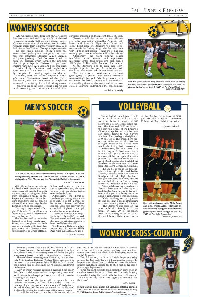 Fall 2014 Sports Preview