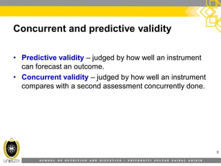 8. validity and reliability of research instruments | PDF