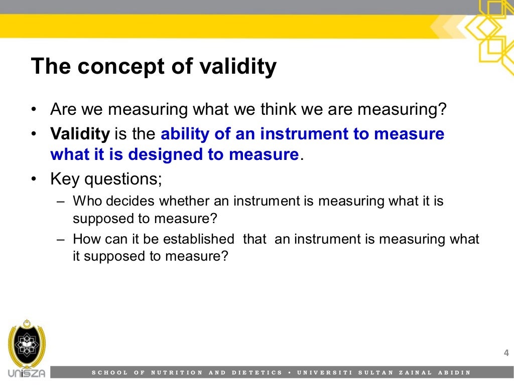 research instruments validity and reliability