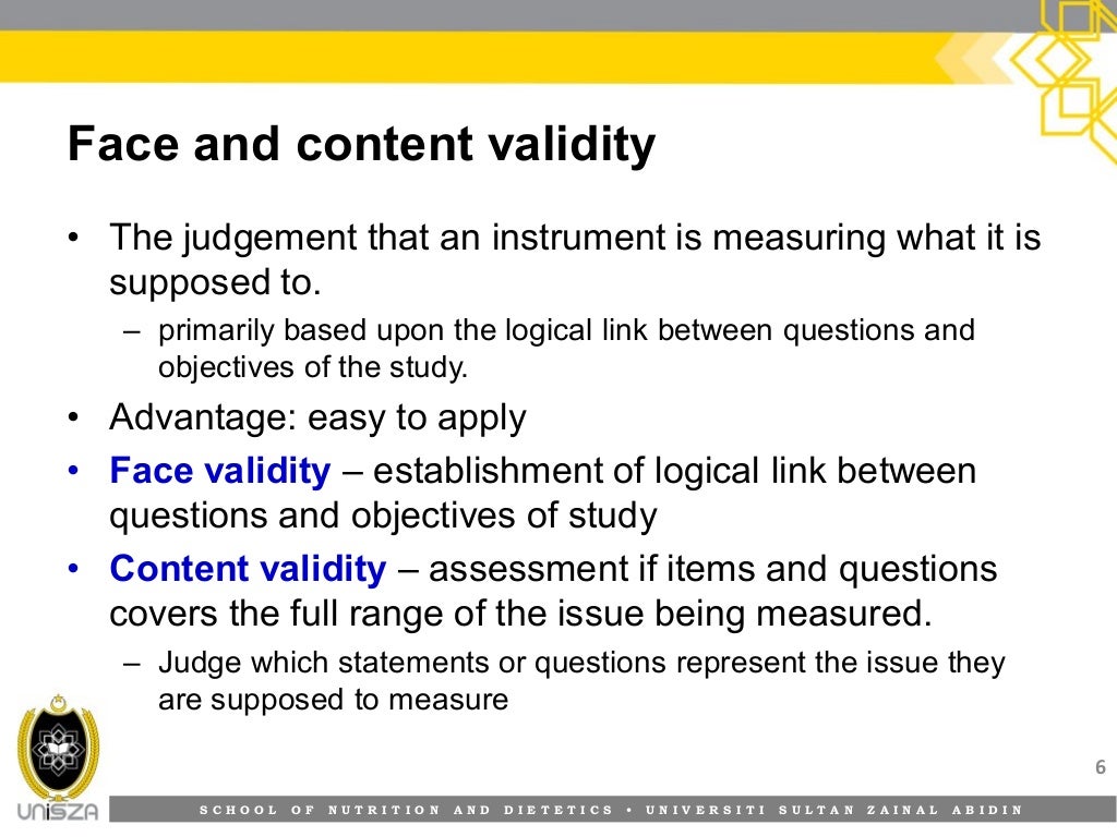 8. validity and reliability of research instruments